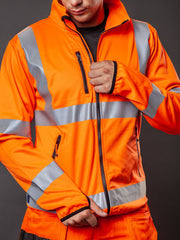Load image into Gallery viewer, 6105 SOFTSHELL JACKET LITE EN ISO 20471 CLASS 3