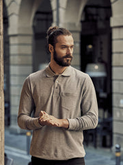 Load image into Gallery viewer, Basic Polo Long Sleeve Pocket